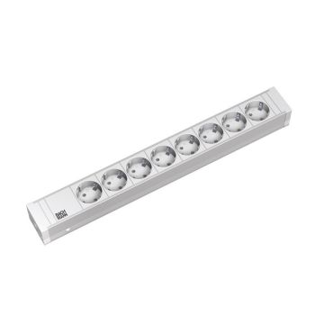 Bachmann 333.001Grenuttag 8x Schuko 2m, typ F CEE 7/4 Grå 