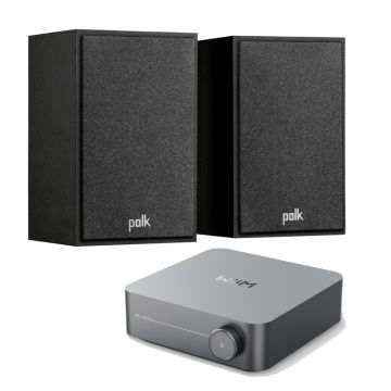 Paket - Streaming & TV-ljud: WiiM Amp + Polk Audio Monitor XT