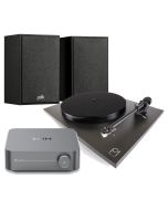 Paket - Vinyl & Streaming: WiiM Amp, Rega P1 Plus + Polk MXT15