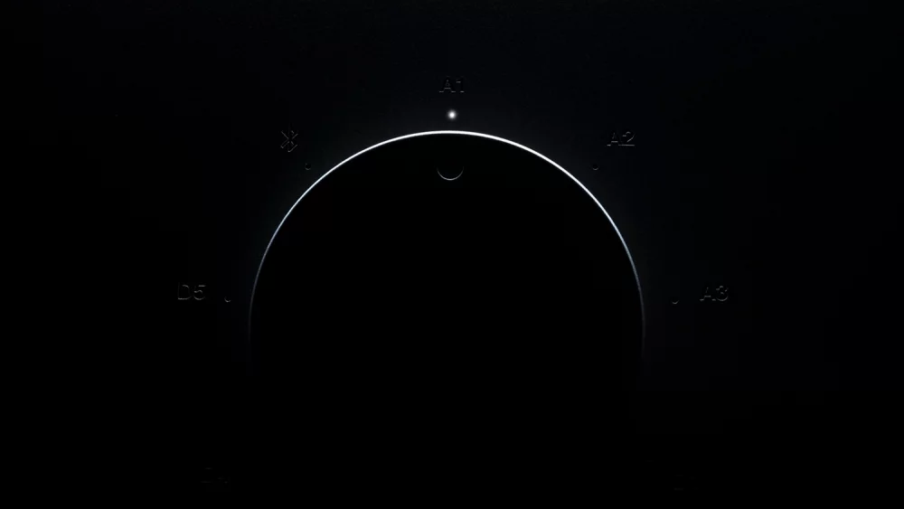 Edge A Integrated Amplifier dark close-up