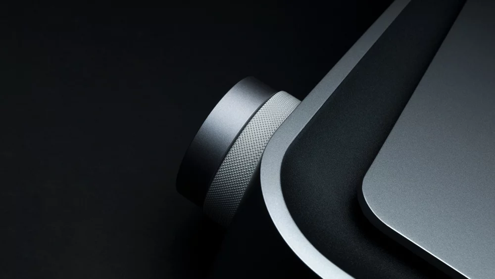 Edge NQ Preamplifier and Network Player close-up of volume dial