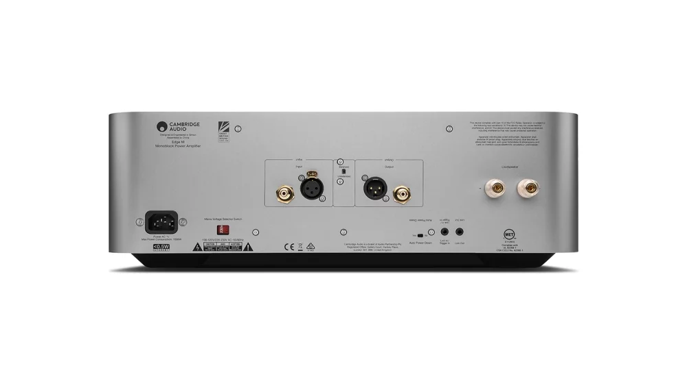 Edge M Monoblock Power Amplifier rear view